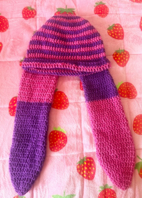 Striped Bunny Hat
